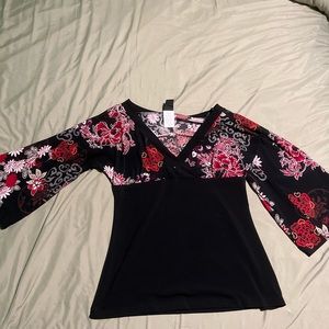 Hibiscus and Lotus Blouse and Skirt Set